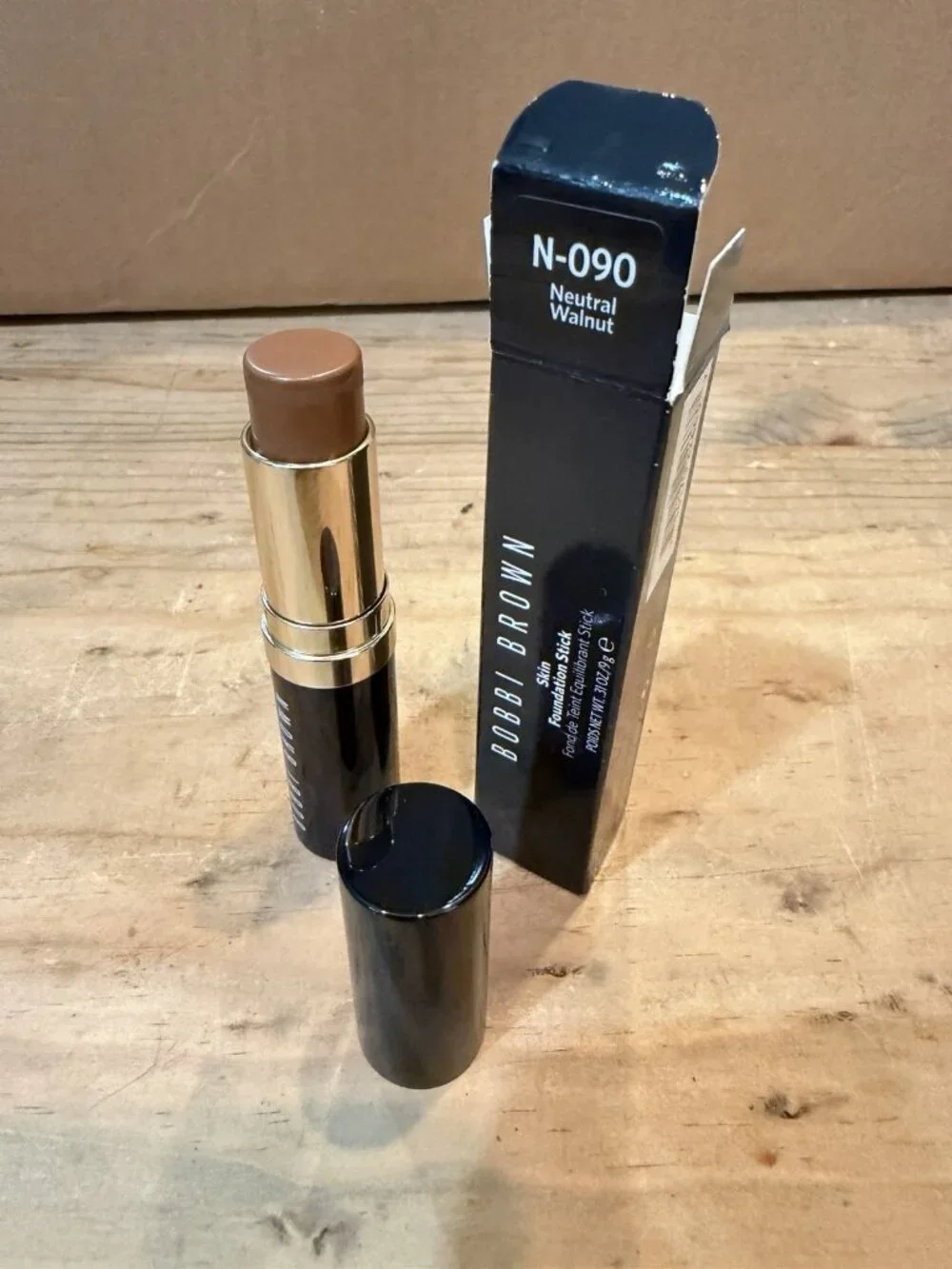 Bobbi Brown Skin Foundation Stick N-090 Neutral Walnut New W/ Box